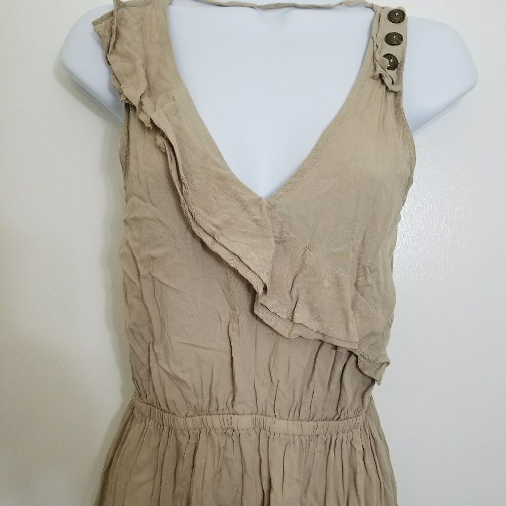 MP Black Peasant Top Tan sz XS